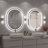 Molly Frameless LED Front Light and Back Light 3 Colors Dimmable Anti-Fog Oval Wall Bathroom Vanity Mirror-1724481914