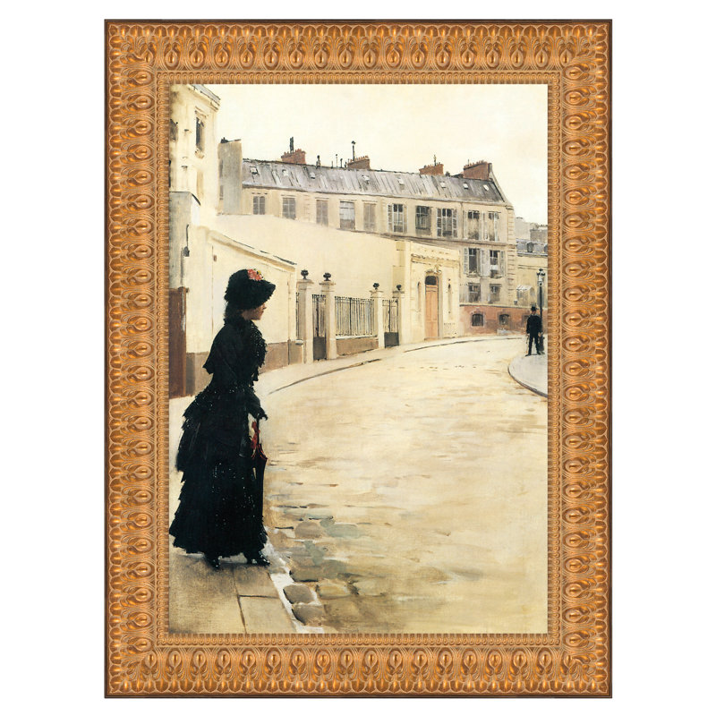 «Waiting, Paris, Rue de Chateaubriand», 1900, reproduction d'art sur toile encadrée, H 32,5 po x l 24,5 po x P 1,75 po