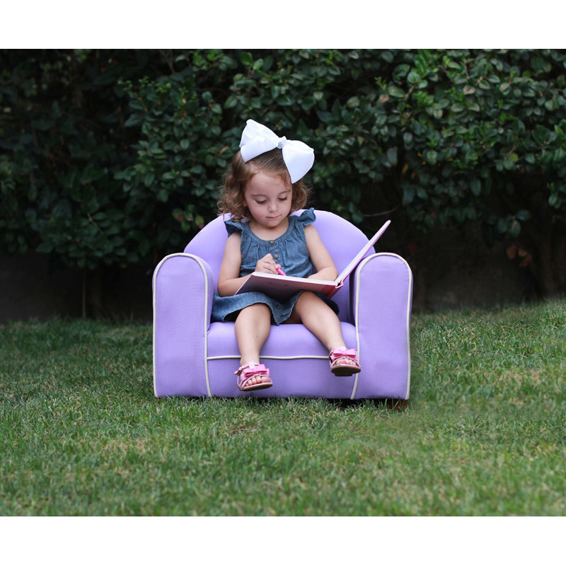 Eckstein Kids 8'' Club Chair and Ottoman, Lavender