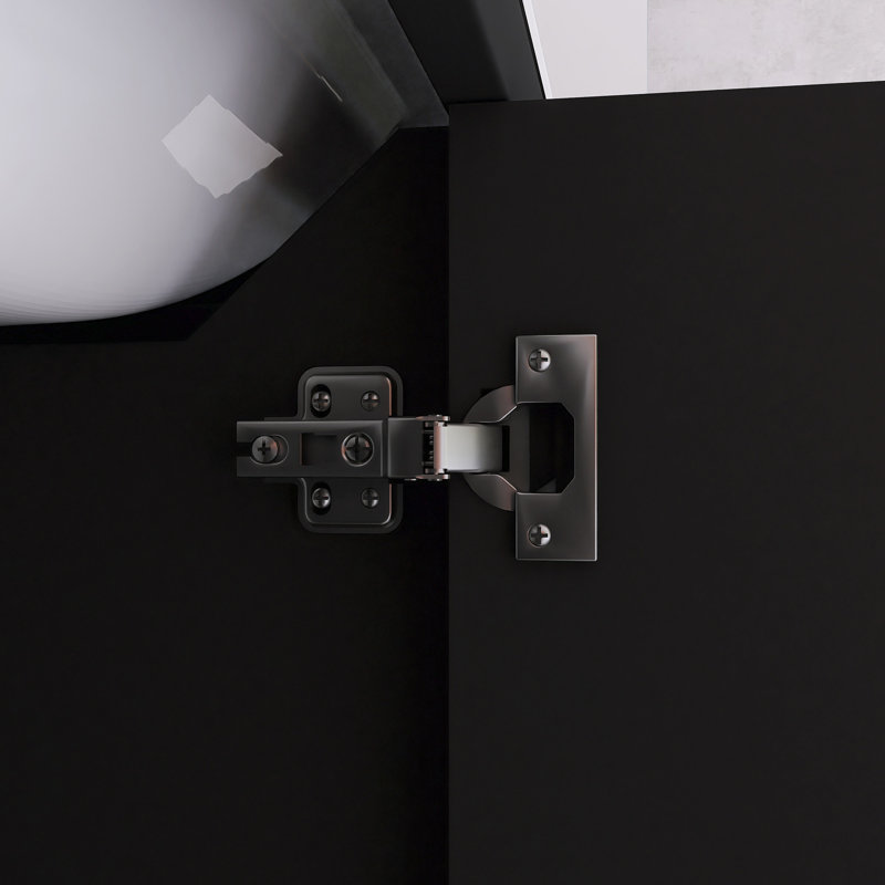 Meuble-lavabo 30 po avec lavabo en céramique, Noir