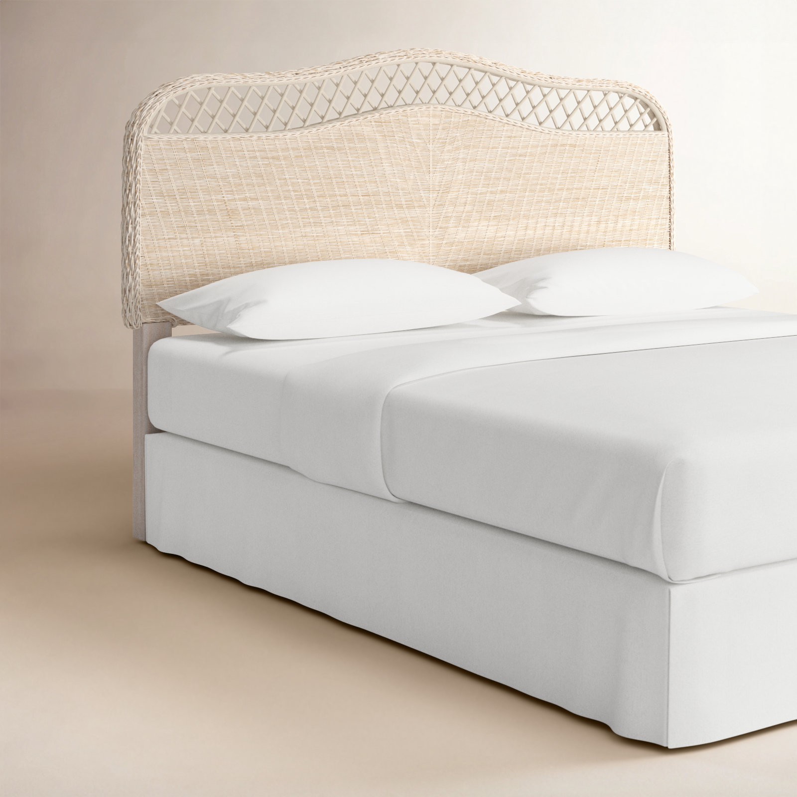 Almus Headboard, King, White Washed