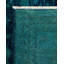 Tapis bleu contemporain en laine noué à la main surteint 8 pi 1 po x 9 pi 10 po