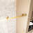 Single Sliding Shower Door With 1/4" (6 Mm) Clear Tempered Glass, Proof Film, Stainless Steel Handle And Square Tube Track, Brushed Gold, American Style For Bathroom, Large Wheels Smooth Easy