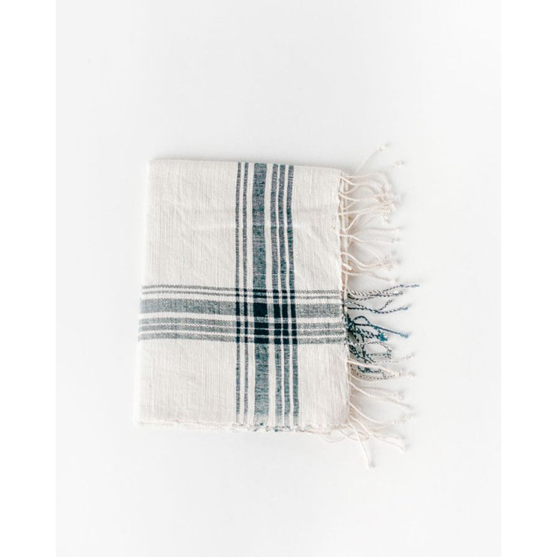 Cabin Hatch Cotton Hand Towel, Blue