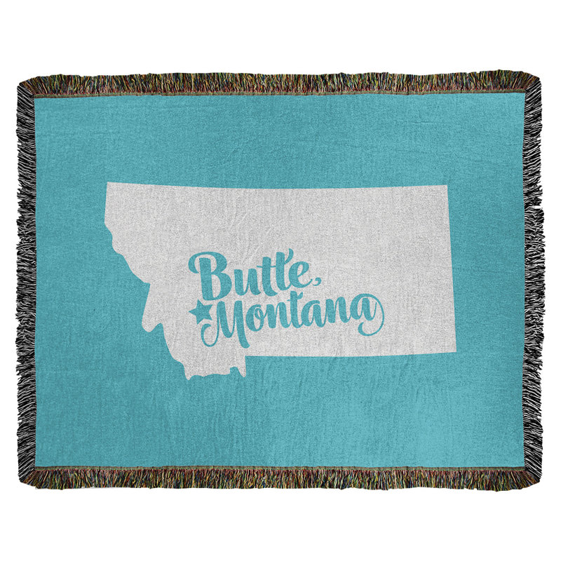 Jeté en coton butte montana, 60 po x 80 po, Bleu sarcelle