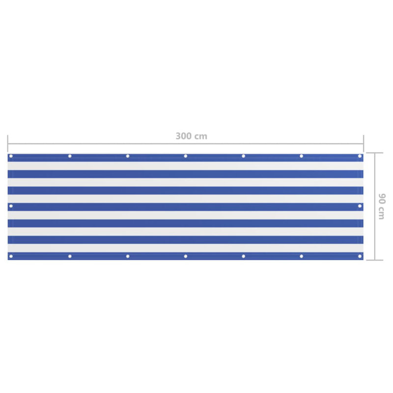 Gavina 0.9m x 3m Rectangular Shade Sail, Blue