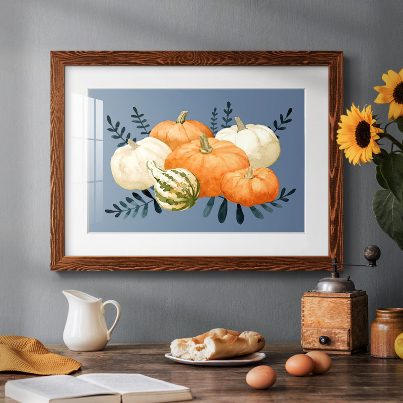 Automne orange et blues I, Érable, H 18 po x l 26 po x P 1,5 po