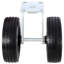 Roulette pivotante à double roue, 32 x 23 x 27 cm, polyuréthane/acier, 1 pièce, noire, capacité de charge de 300 kg