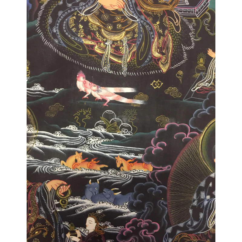 Three Lamas (Brocadeless Thangka)