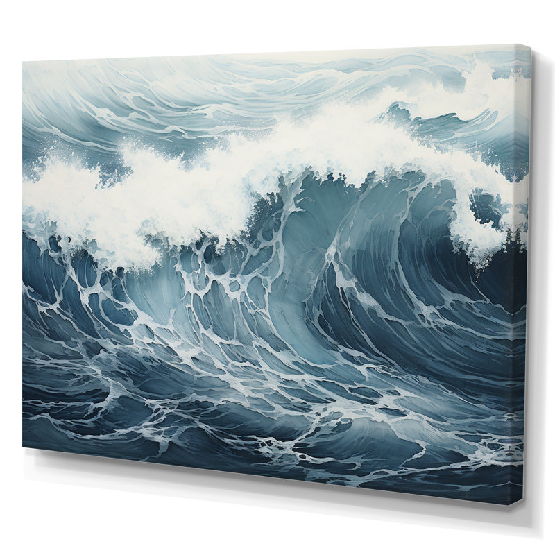 Minimalisme océan tempête I sur toile, Toile tendue, 34" H x 44" W