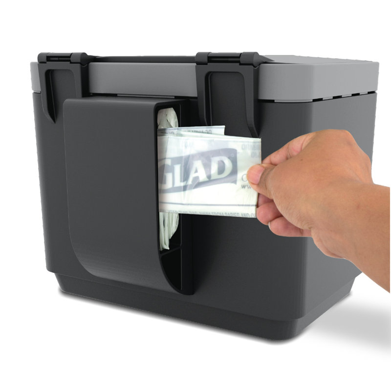 GLAD 1.5 Gallon Kitchen Compost Bin, Gray
