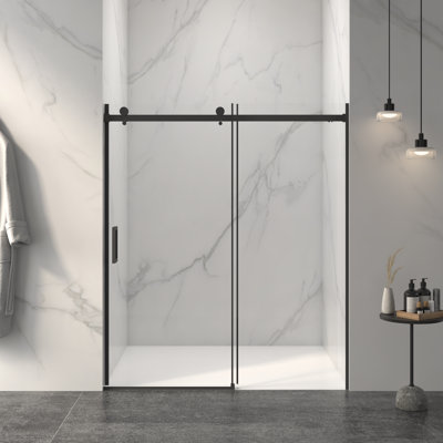 Frameless Sliding Shower Door with Buffer and Easy Clean Coating
