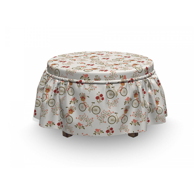 Housse pour repose-pieds Bikes Poppy Flowers