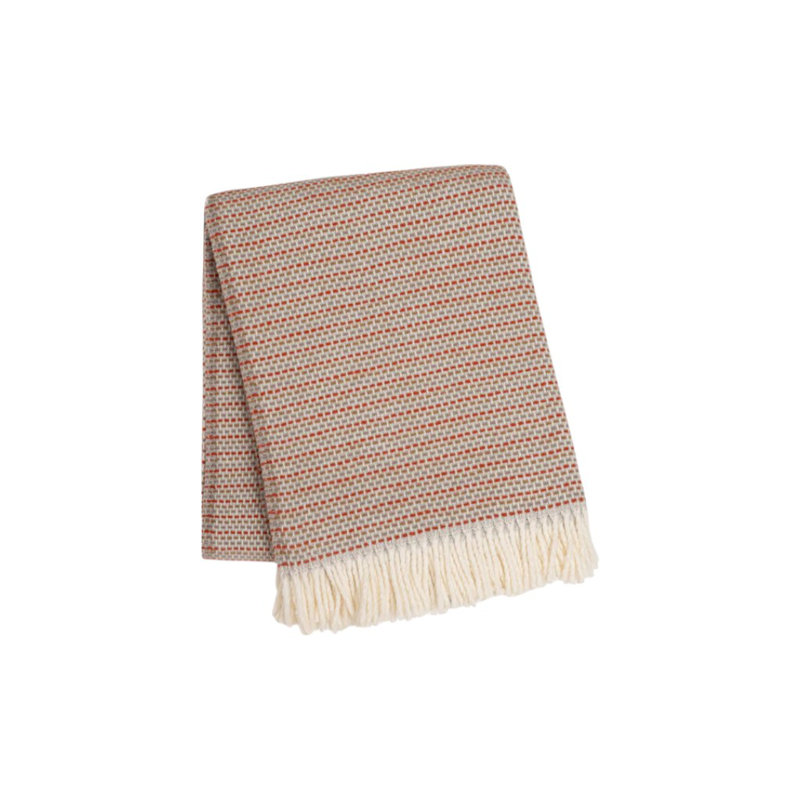 Jeté 55 po x 70 po en mélange de coton et terre cuite