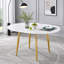 Table de salle à manger ronde extensible avec pieds en métal-133598371