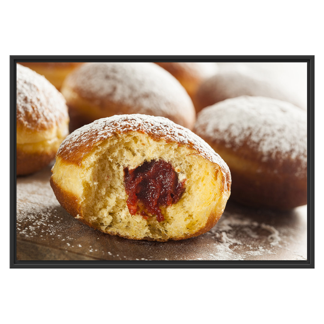 Gerahmtes Wandbild Lecker gefüllte Krapfen