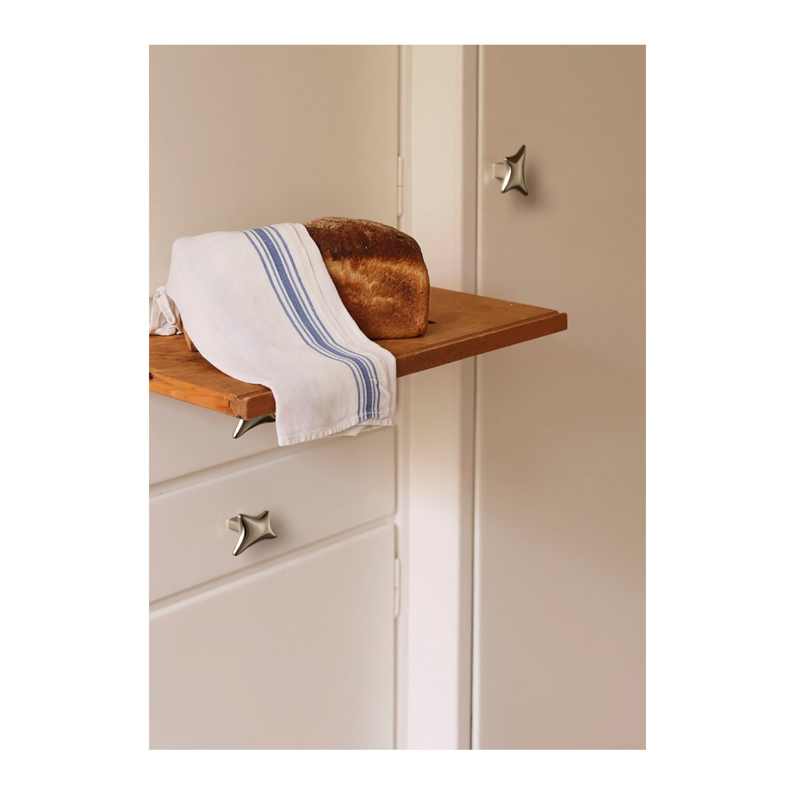 Titanium Silver Novelty Star-Shape Brass Knob