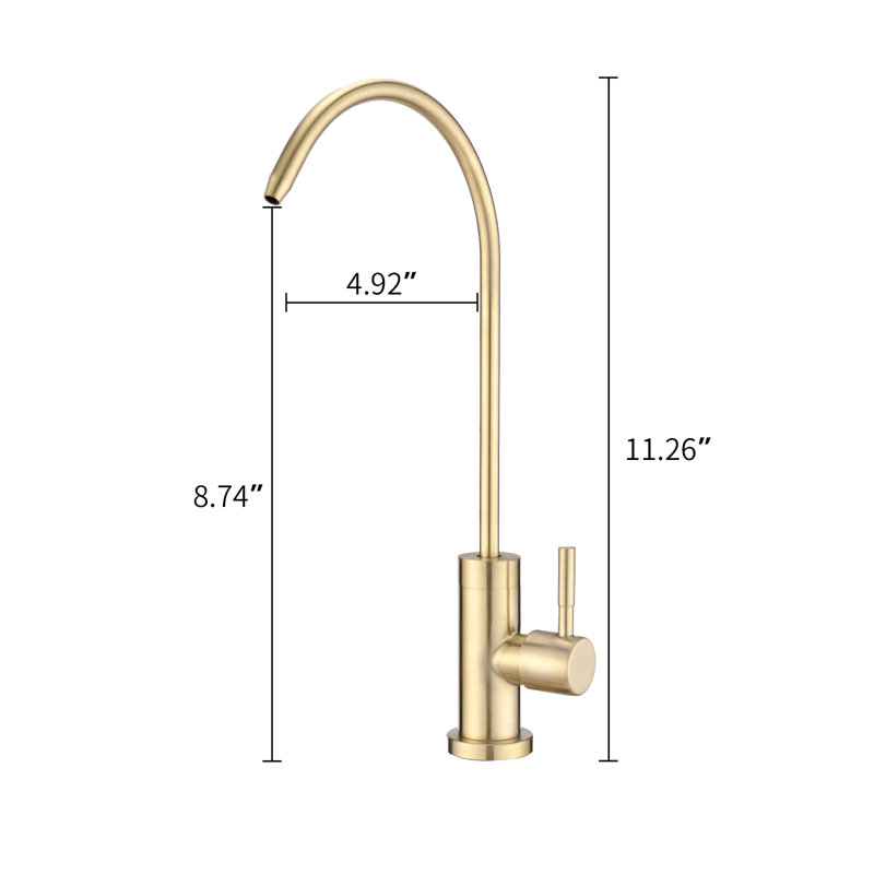 Robinet de cuisine à poignée d'eau, Or