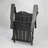 HDPE Folding Adirondack Chair with Cup Holder - Black-1371452897