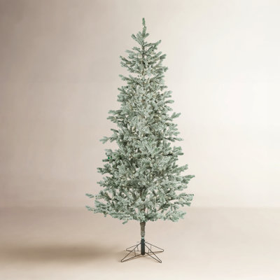 9 ft. Pre Lit Clear LED Flocked Sparse Rainier Pine