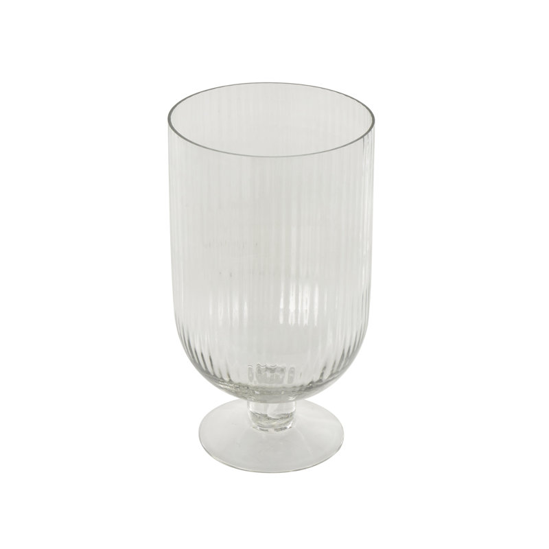 Porte-bougie nervuré en verre Perry and Grey, H 11 po x l 6 po x P 6 po