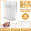 Sorbus 10 Pack Narrow Clear Plastic Storage Bins with Handles for Shelves, Medium-107265348