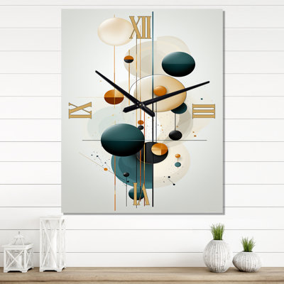 Sweet Serenity Circular Minimal Geometry - Modern Geometric Very Large Wall Clocks