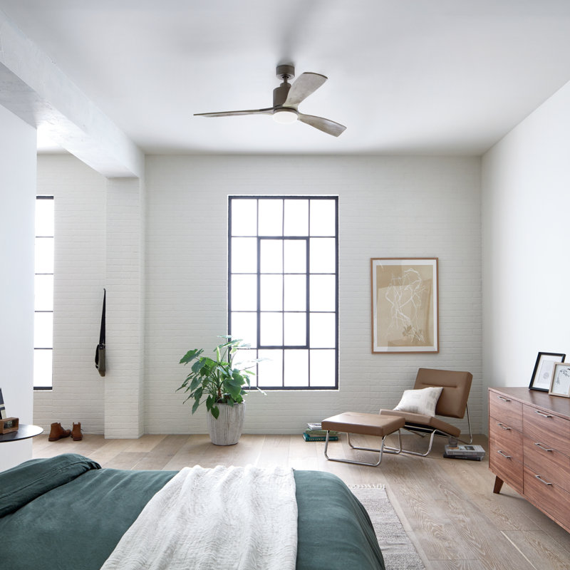 Ventilateur de plafond à 3 pales 52 po Ridley avec commande murale et ensemble d'éclairage inclus Ridley
