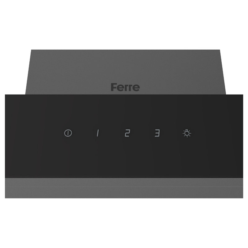 Ferre 60cm T Model Cooker Hood - Glass - Touch Control - Black