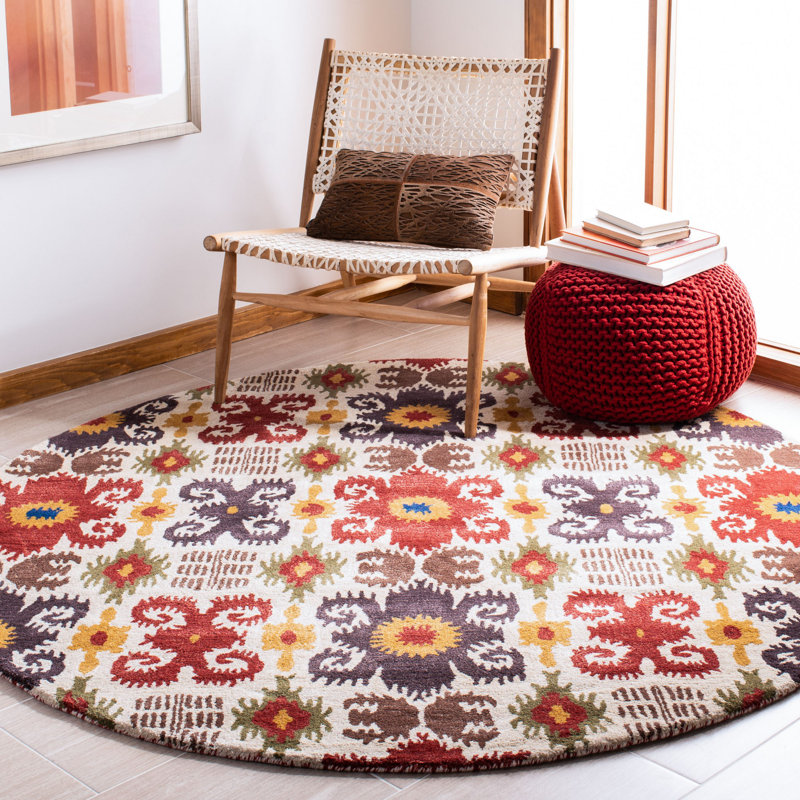 Tapis en laine touffeté à la main Soho, Rond 6 pi