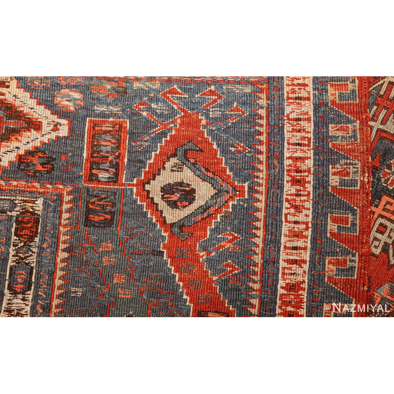 Tapis soumak rustique à motif géométrique antique