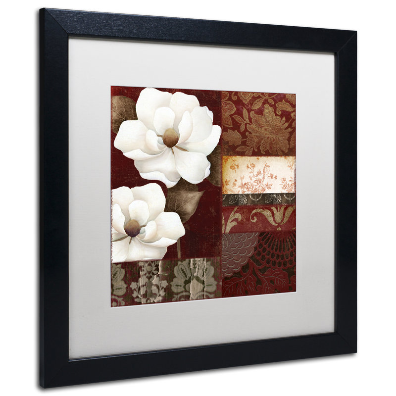 Jadaya «Flores Blancas III», impression encadrée, Blanc, H 16 po x l 16 po x P 0,5 po
