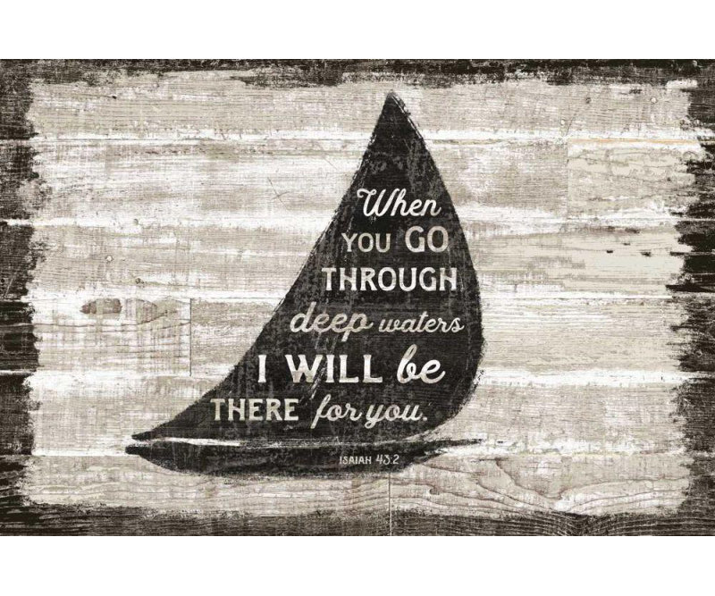 Art sur toile tendue par Trinx Schlabach, Sue Gallery: Driftwood Coast Scripture I, H 17 po x l 24 po