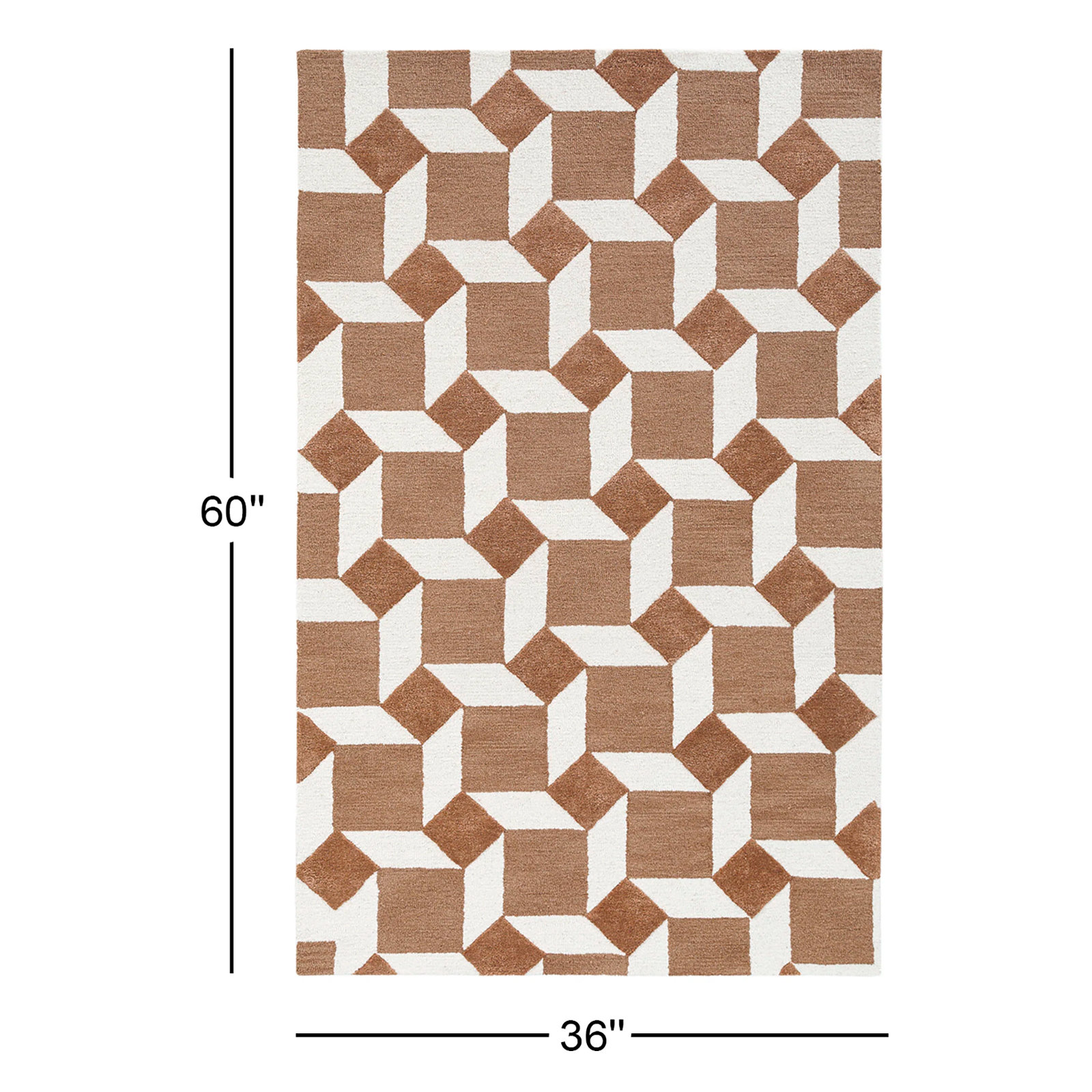 Woodcliff Hand-Tufted Geometric Rug, Rectangle 3' x 5'