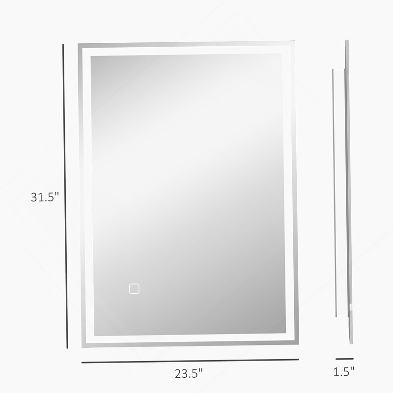 Dimmable Bathroom Mirror With LED Lights, 3 Colors & Memory Function