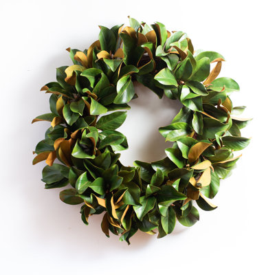 Faux Magnolia Silk Wreath