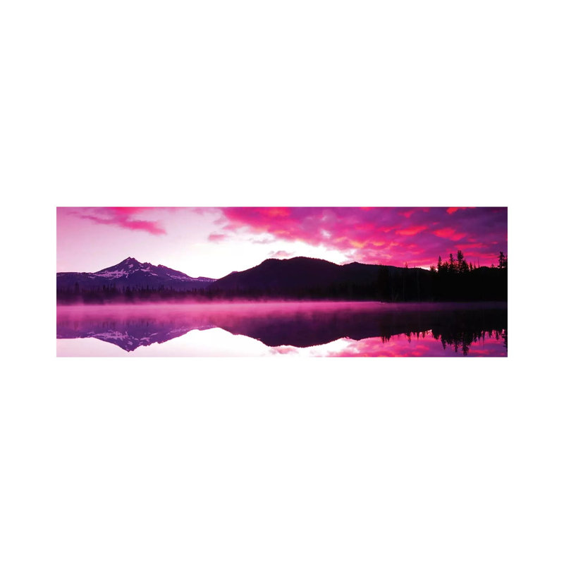 Sparks Lake, Deschutes National Forest, Oregon 1 Piece Wrapped Canvas Panoramic Wall Art, 30.48 cm H x 91.44 cm W x 1.91 cm D