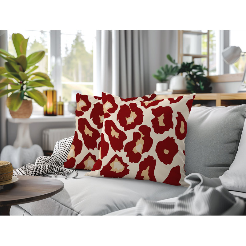 Oreiller réversible intérieur / extérieur Gelle, 16x16, Red