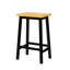 De 2 tabourets de cuisine en bois massif noir, hauteur 25,6 po, avec repose-pieds, chic pour et salle à manger 2-121593284