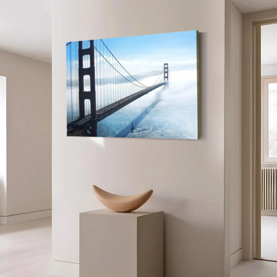 Golden Gate Bridge Canvas Wall Art San Francisco Foggy Landscape Print