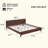 Rustic Platform Bed with Tall Headboard & Underbed Storage-1038577285-1038577284