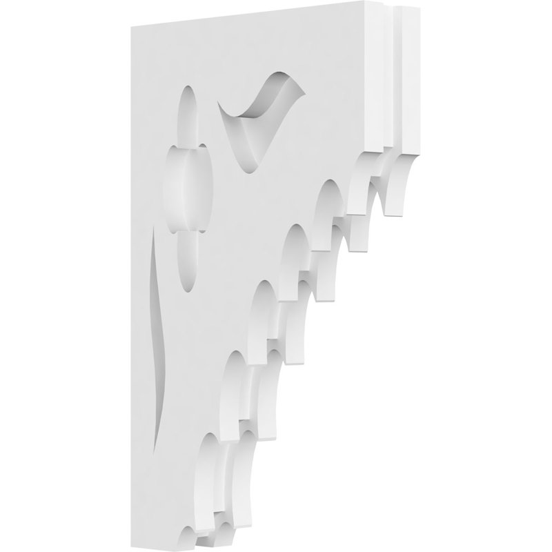 Corbeau en PVC de qualité architecturale Wellington, H 12 po x l 7 po x P 1,875 po