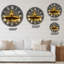Horloge murale moderne surdimensionnée jaune sous-marin-73162806