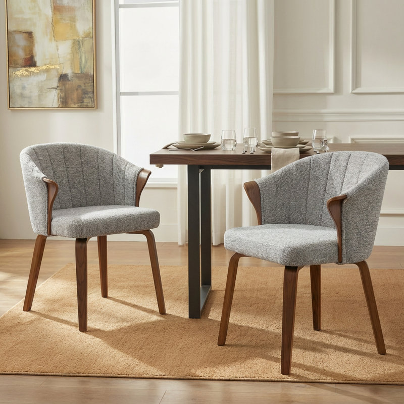 Devault Upholstered Dining Chair, Gray
