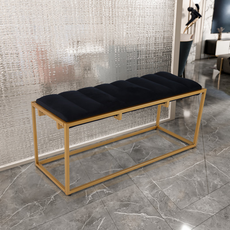 Velvet Ottoman