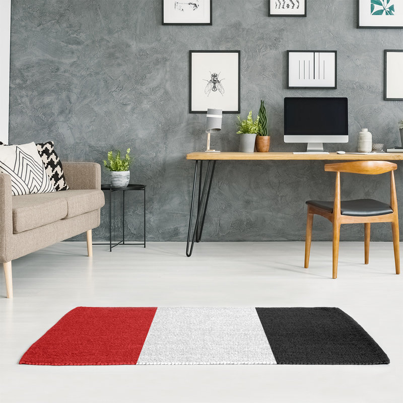 Tapis de zone rouge/noir, Rectangle 5 pi x 7 pi