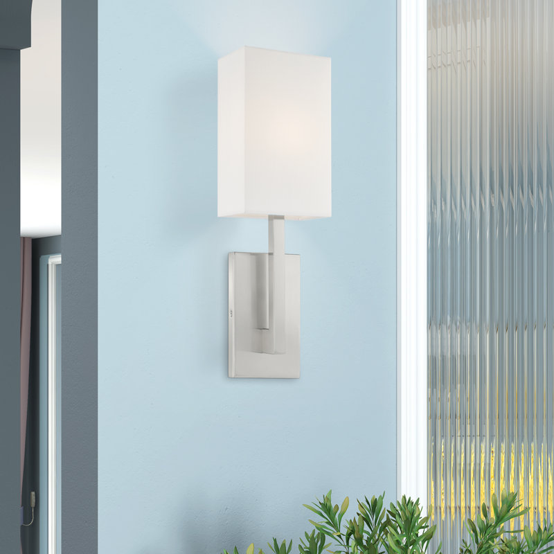 Ayeasha Flush Mounted Sconce, 20" H x 6" W x 3.95" D, Brushed Nickel
