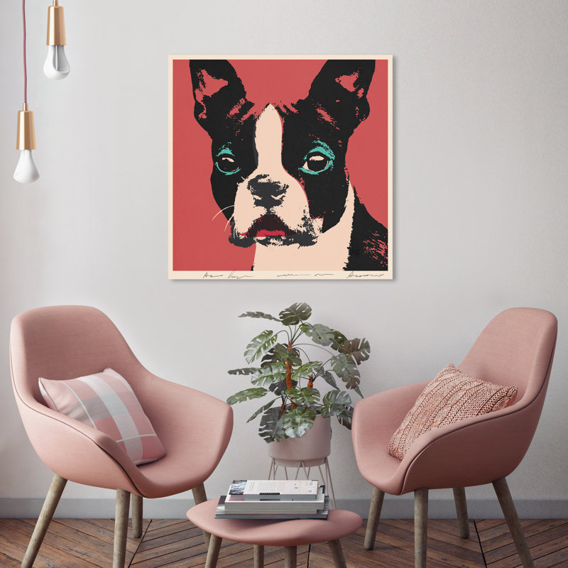«Doggy Warhol», reproduction d'impression sur toile tendue, Toile tendue, H 24 po x l 24 po