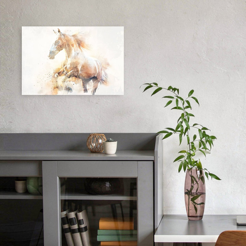 Cheval éthéré en courant abstrait, art énergétique cheval éthéré nature