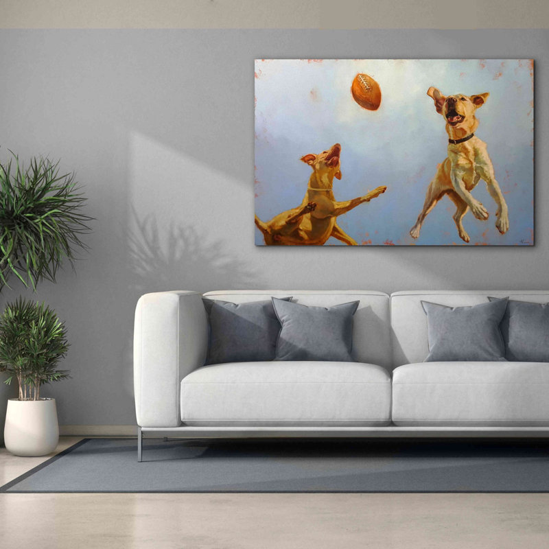 Dakota Fields «Game Point» par Lucia Heffernan, art mural sur toile, 26 po x 18 po, H 40 po x l 60 po x P 1,5 po